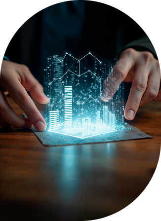 Marketing Imobiliário: imagem de uma mão analisando métricas e dados sobre campanhas digitais