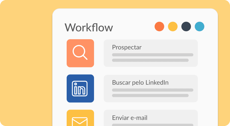 Workflow oficial do Exact Spotter com etapas de prospecção multicanal
